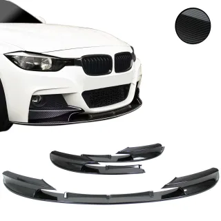 Frontspoiler Spoiler Lippe Stoßstange Carbon Look 2-teilig für BMW 3er F30 F31 ab 10/2011-2019 (nur für M-Paket)