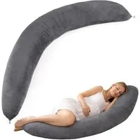 DAITORE Seitenschläferkissen Stillkissen 190 cm x 32 cm XXL Lagerungskissen Schwangerschaftskissen, Seitenschläferkissen Stillkissen, maschinenwaschbarem Bezug