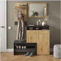 Vicco Garderobenschrank Selena, Anthrazit/Artisan-Eiche, 44 x 83 cm (Spar-Set, 1-St)