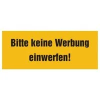 König Werbeanlagen Hinweisschild Türschild, Bitte keine Werbung einwerfen!, 40 x 100 mm