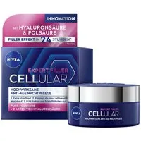 Nivea Nachtcreme CELLULAR EXPERT FILLER NACHTPFLEGE, Filler Effekt in 24 Stunden, für straffere und prallere Haut