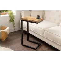 riess-ambiente Beistelltisch GASTON 65cm natur / schwarz (Einzelartikel, 1-St), Nachttisch · Mango-Massivholz · Metall · handmade · Industrial Design