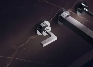 Hansgrohe 3-Loch Waschtischarm.Axor Citterio Wand Fertigset langchrom m.Hebelgriffen, 39147000 39147000