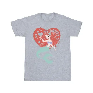 Disney - "The Little Mermaid Love Daddy" T-Shirt für Mädchen (Grau)