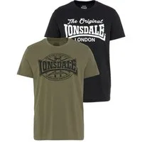 Lonsdale T-Shirt MORHAM (Packung, 2-tlg., 2er-Pack) aus Baumwollmischung, mit Rundhalsausschnitt, Kurzarm