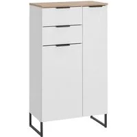 BASIC by Balculina Midischrank Denver Midischrank, Badezimmerschrank BxHxT 60x106x32 (1-St) Breite 60 cm, Tür L/R montierbar, Softclose