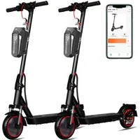 EVERCROSS TECH E-Scooter mit Straßenzulassung (ABE), 8.5 Zoll Elektroroller, Max 35Km, mit APP, 7,8AH, 20Km/h, 400W Motor, 15KG Gewicht, Zwei Stoßdämpfer