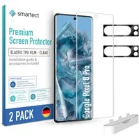 smartect Displayschutzfolie TPU Schutzfolie Klar für Google Pixel 8 Pro, Set, 2 Stück, (Display + Kamera) Panzerfolie Displayfolie