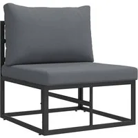 vidaXL Sofaelement Gartenmöbel Schwarz und Anthrazit 70 x 71,5 x 71 cm Metall (1 St)
