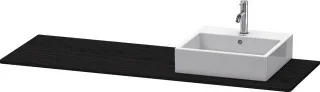 Duravit XSquare Konsole Eiche Schwarz Matt 1600x550x16 mm - XS060HR1616 XS060HR1616