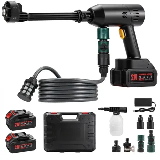 Hcalory E1 6 in 1 1000PSI High Pressure Car Washer Dual Batteries Portable Efficient Cleaning Tool for Car Patio Garden