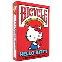 Cartamundi Spiel Bicycle® Kartendeck - Hello Kitty 50th Anniversary, Kartenspiel, mit einzigartigem Air-Cushion®-Finish