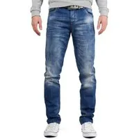 Cipo & Baxx Regular-fit-Jeans Herren Regular Fit Hose Stonewashed BA-CD319B (1-tlg) mit lässiger Waschung