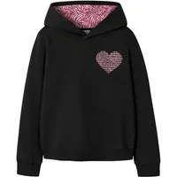Name It Kapuzensweatshirt NKFONELLA LS SWE WH BRU BOX PS Baumwollmischung, regular fit