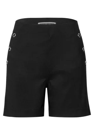 Street One - Bermuda mit Knopfdetail schwarz - Gr. - 44