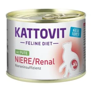 KATTOVIT Feline Diet Nassfutter Katze Niere/Renal Adult Pute 24x185 g