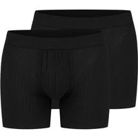 Schiesser Retro Boxer 2er Pack Cotton Essentials Authentic (Spar-Set, 2-St) Retro Short / Pant - Baumwolle - mit Eingriff