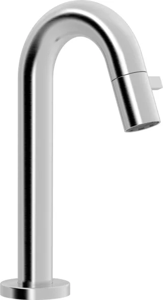 Hansa Einhandmischer Waschtisch-Batterie HANSANOVA Style 5093, mm DN15 Stahl gebürstet, 5093810180 5093810180