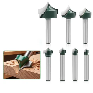 LAVIE 1/4" Shank Pointed Router Bit Set 4/7pcs Tungsten Carbide Milling Cutter for Woodworking Grooves Edge Trimming