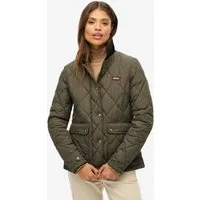 Superdry Steppjacke CORD TRIMMED LINER JACKET Slim Fit, mit Blusenkragen, aus Polyester