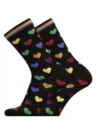 UphillSport Socken "RAINBOW HEARTS 2er Pack" 2 Stk. tlg. mit niedlichen Herz-Prints