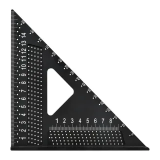 Aluminum Alloy 7 Inch Right Angle Ruler Metric Imperial Scale 90 Degree Angle Carpenter Square Woodworking Tool Accurate