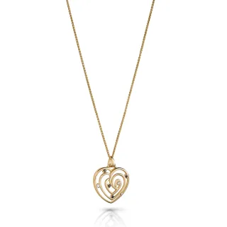 Orphelia 'Euphoria' Damenkette aus 925er Sterling Silber mit Anhänger - Gold ZH-7522/G