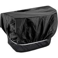 EAZY CASE Fahrradkorb Universal Regenschutz für Korb, Regenschutz Korbüberzug mit Gummiband Haube wasserabweisend Schwarz