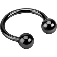 viva-adorno Nasenpiercing Hufeisen Piercing Edelstahl Kugeln Lippenpiercing Augenbrauenpiercing, Hufeisen Ring für Septum, Lippe, Augenbraue