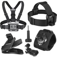 Neewer Kamerazubehör-Set GP-75 Zubehör Set für GoPro Hero Insta360 DJI AKASO Action Kamera, Kopfgurt Halterung, Brustgurt, Rucksack Clips Halter, Handgelenkriemen