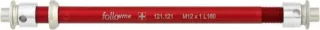FollowMe Steckachse Zugrad Aluminium rot passend z.b. für SHIMANO/E-Thru/Boost M12 x 1,0 x 183 mm