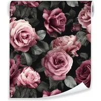 Wallarena Fototapete Blumen Rosen - Mehrfarbig - Elegant - Vlies - Schlafzimmer, glatt