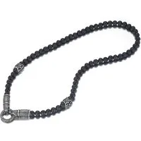 Kingka Bead-Ketten-Set Unisex Kette Lava Steine Edelstahl Elemente Ringverschluss (Set), zu Shirt, Hoodie, Jeans, Sneaker! Büro, Urlaub, Party, Geschenkidee