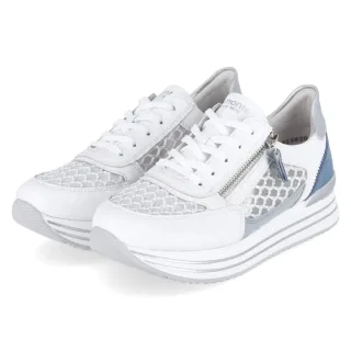 Remonte Plateau-Sneaker - Gr. 37 - Weiß - Textil & Synthetik