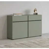 OTTO home Sideboard Cross,Breite 119,5 cm, moderne grifflose Kommode,2 Türen/2 Schubkästen, Schubladenschrank,Anrichte mit viel Stauraum, Einlegeböden verstellbar