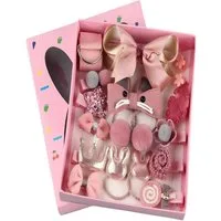 Montegoni Haarspange 18er-Set Haarspangen für Mädchen, Baby-Haarspangen-Set, süße Schleifen, elastische Bänder, 18-tlg., Pferdeschwanz-Haarnadeln-Set für kleine Mädchen, perfekt für Partys, Geburtstage und ideal als Geschenk