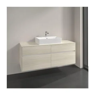 Villeroy und Boch Collaro Waschtischunterschrank C13100AA 140x54,8x50cm, für Waschtisch mittig, white oak