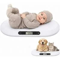 Topcom Personenwaage Babywaage bis 20 kg, leicht, robust, auch für Haustiere, Genauigkeit auf 10 g