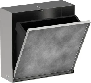 Hansgrohe Einbau Abfalleimer XtraStoris Rock 300/300/100 Edelstahl gebürstet, 56089800 56089800
