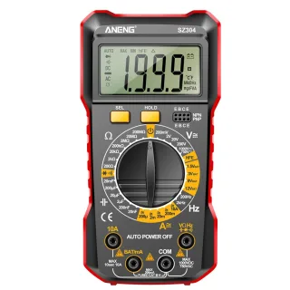 ANENG SZ304 Digital Multimeter, ABS Body, Accurate Measurement of Voltage Current Resistance Capacitance Frequency with