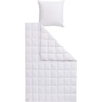 Otto Keller Daunenbettdecke + Kopfkissen Star, Decke mit Kissen, verschiedene Größen wie Bettdecke 135x200 cm, Füllung: Bettdecke: 100% Daunen, Kopfkissen: 70% Federn, 30% Daunen, Bezug: 100% Baumwolle, Bettwaren-Set, 2-tlg., allergiker geeignet (für