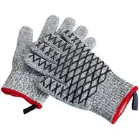 Maximex Grillhandschuhe 2in1, (Set, 2-tlg), Schnittschutzhandschuhe für Damen, hitzebeständige Küchenhandschuhe