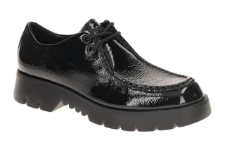 H?gl 2415 Schwarze Plateau Halbschuhe SALLY - Echtleder & Memory Foam