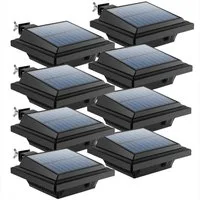 KingLux LED Dachrinnenleuchte 40LEDs Solar dachrinnenleuchten für außen mit Lichtsensor, Lichtsensor, LED fest integriert, Kaltweiss, Warmweiss