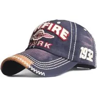 Sporty Baseball Cap Spitfire Distressed Baseballcap Vintage Used Look Retro Flugzeug