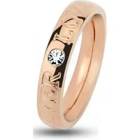 BUNGSA Fingerring Ring Paare Forever Love Rosegold aus Titan Unisex (Ring, 1-tlg), Damen Herren