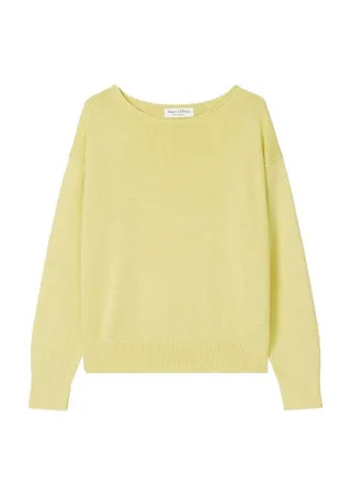 Marc OPolo Casual - Pullover aus Bio-Baumwolle-Leinen-Mix gelb - Gr. - XS