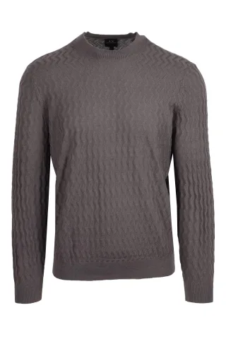 Armani Exchange Crew Neck Knitwear Grey