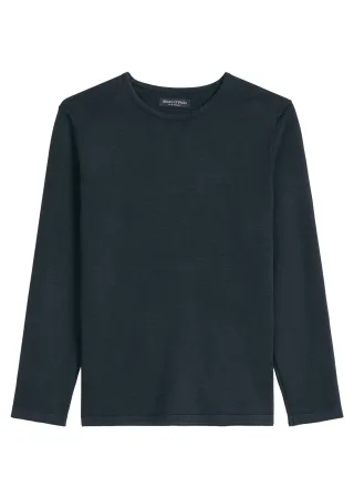 Marc OPolo Casual - Feinstrick-Pullover Regular aus zertifizierter Bio-Baumwolle blau - Gr. - XXL