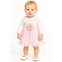Lorey Medtec Taufkleid Prinzessin Kleid, Mädchen Kleid, Fest Kleid, 100% Baumwolle, Rosa Spitze, Tüll